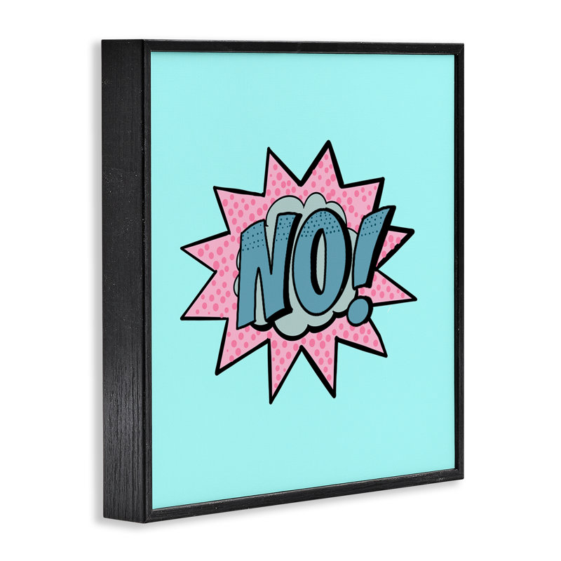 Giclée encadrée «No comic», conception par Ashley Singleton, Giclée encadrée noir minuit, H 12 po x l 12 po