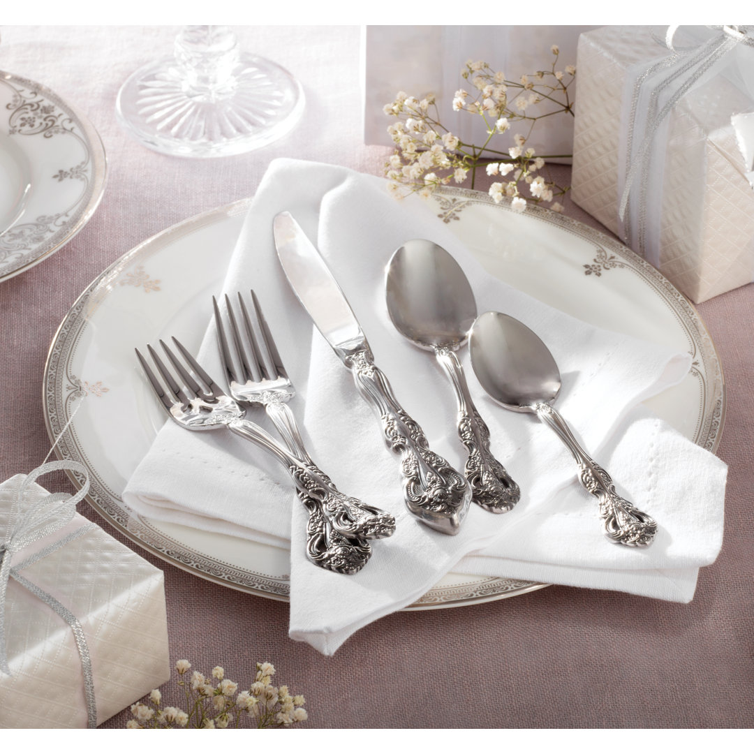 Michelangelo 5 Piece 18/10 Stainless Steel Flatware Set, Service for 1 Oneida