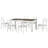7-Piece Wooden Dining Table Set Mutifunctional Extendable Table With 12" Leaf And 2 Drawers, 6 Dining Chairs With Soft Cushion-1953925451