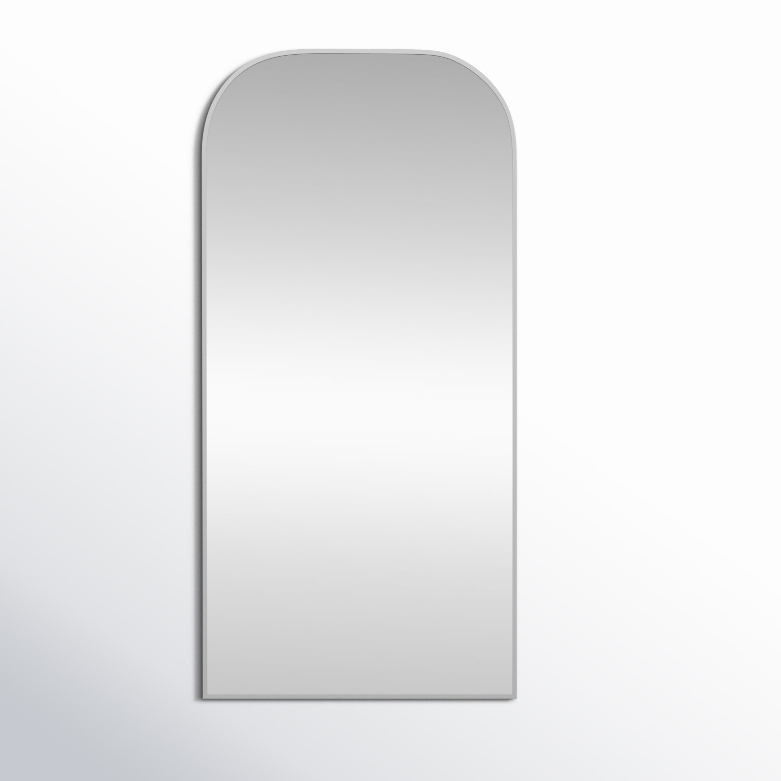 Sabine Metal Wide Arch Wall Mirror, 66" x 28", Silver