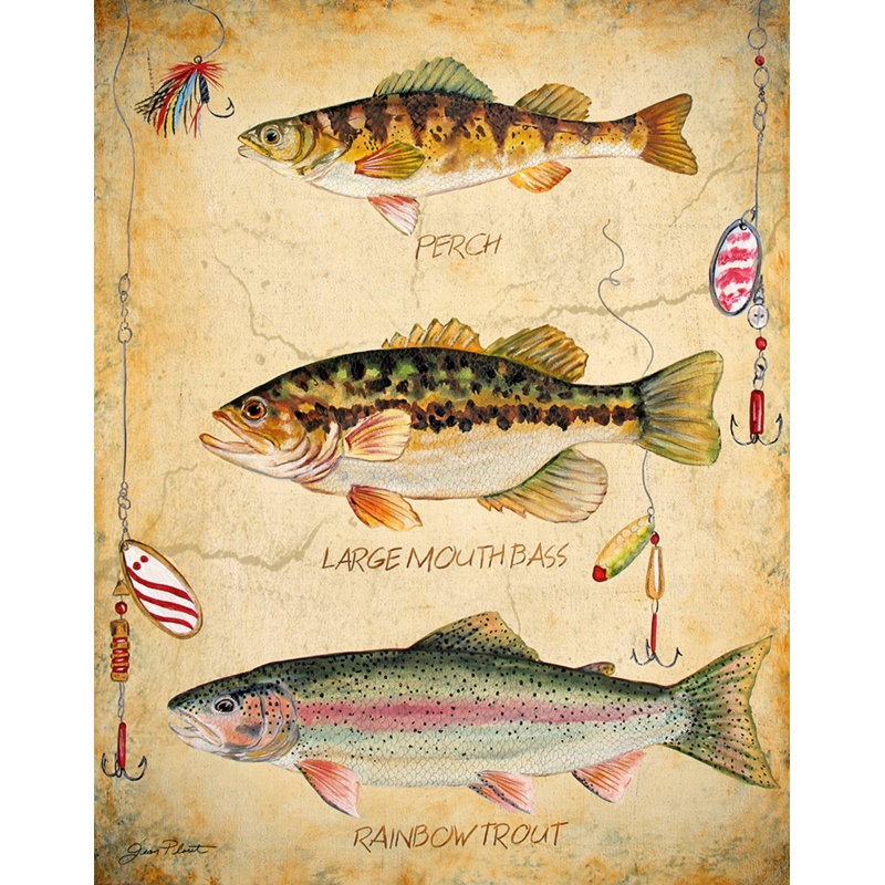 «Fish Trio», impression sur toile tendue, H 24 po x l 18 po x P 1,5 po