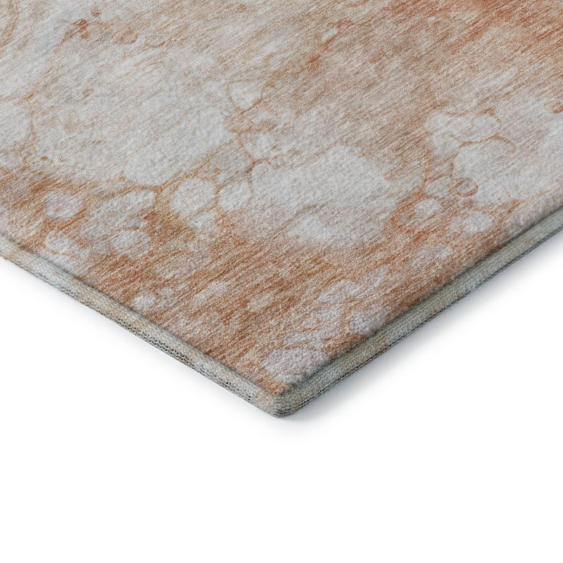 Premium Machine Washable Prisco Coral Rug, Rectangle 5' x 7'6"