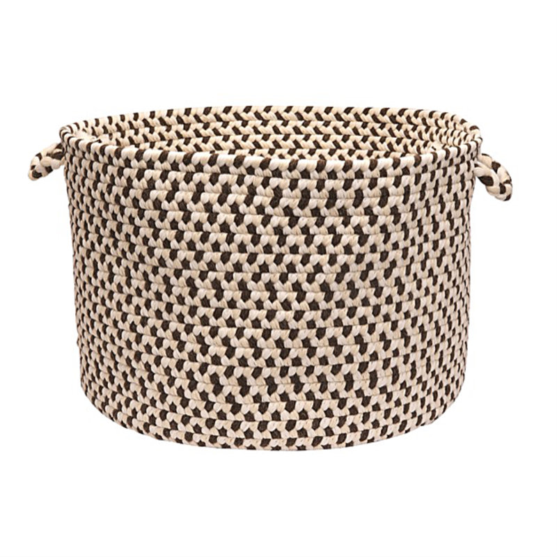 Panier de rangement en mélange de laine Elmwood, H 12 po x l 18 po x P 18 po, Écorce