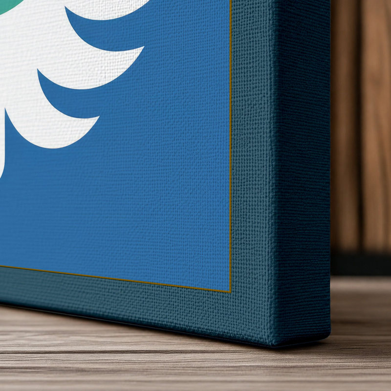 Print, 24x16 - 61.0 x 40.6 cm, Teal Border