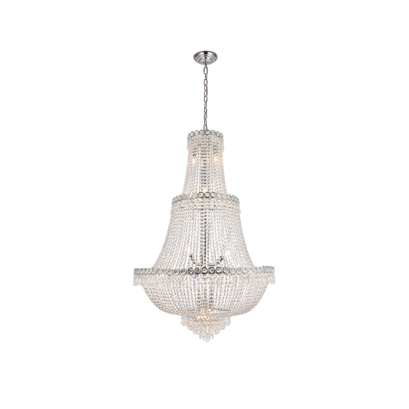 Stoltz 17 - Light Dimmable Empire Chandelier, Chrome