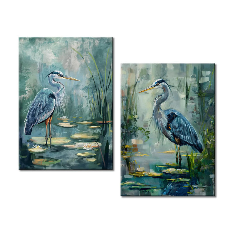 2 Piece Wrapped Canvas Print, 60 cm H x 80 cm W