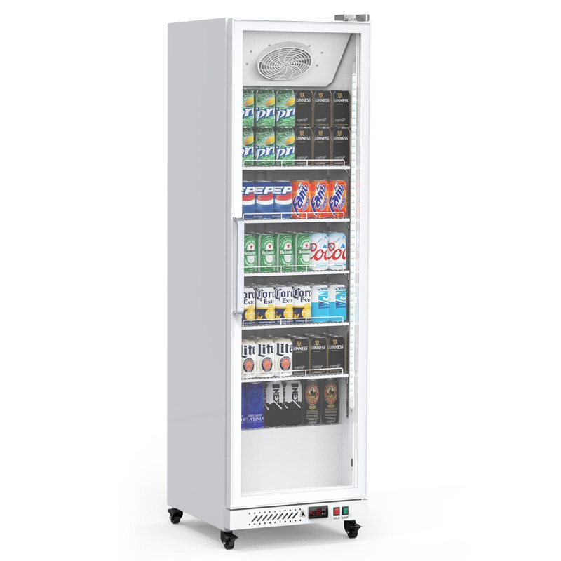 Réfrigérateur commercial pour boissons, 12,4 pieds cubes Pi. Réfrigérateur vertical à boissons