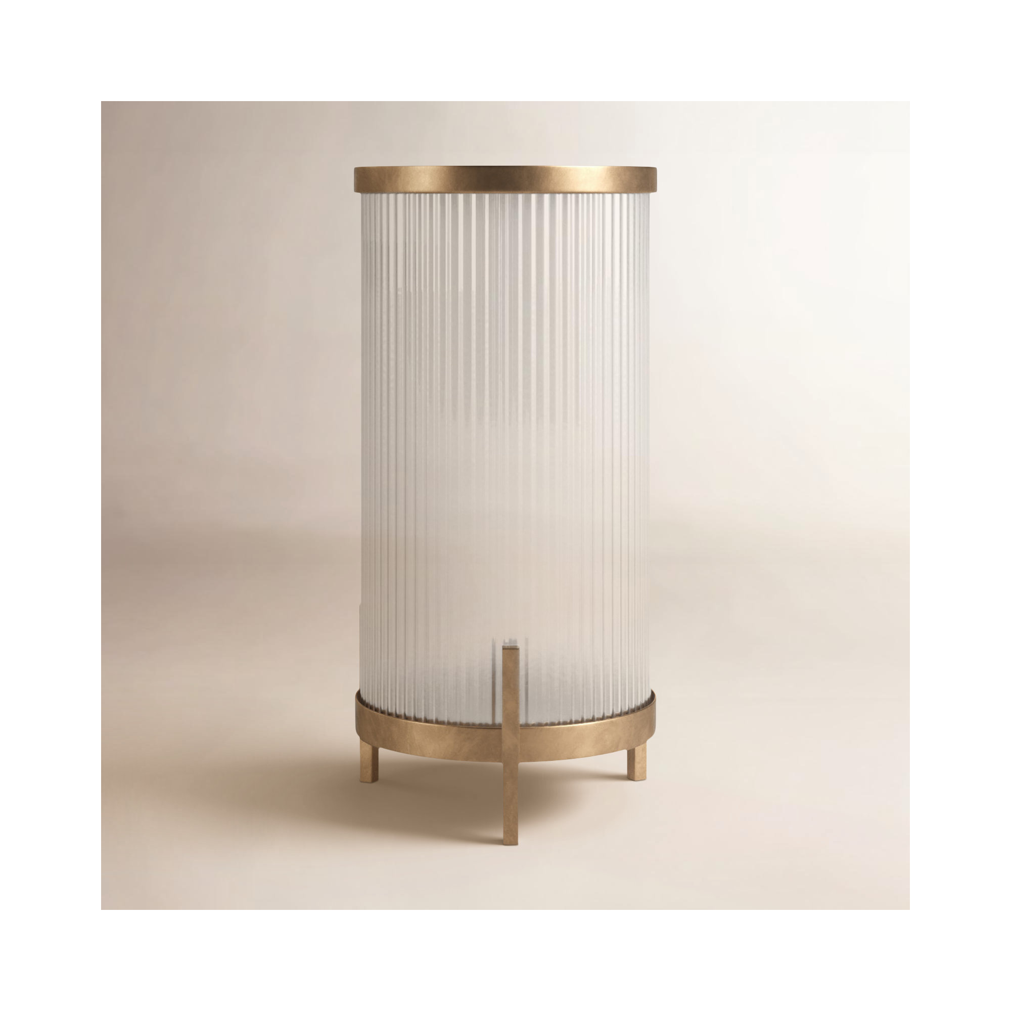 Naja 12.75'' Brass/Glass Tabletop