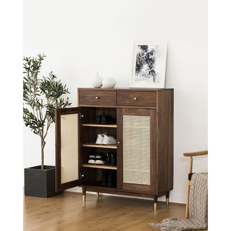 Armoire à chaussures Nordic Minimalist, Noyer
