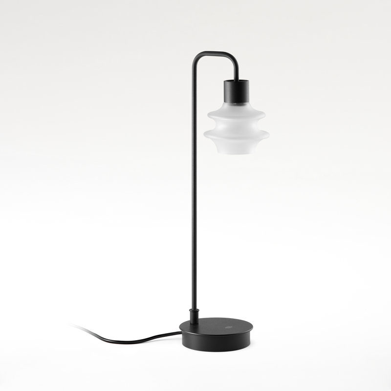 Lampe de table Drop Black, Verre givré, H 19,69 po x l 4,72 po x P 4,72 po
