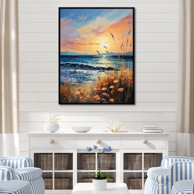 «Beach Grass At Sunrise - Coastal Beach», reproduction d'art