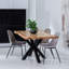 Kairon Acacia Rectangular Wood Top Dining Table with Iron Base