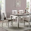 Ensemble de 2 chaises d'appoint rembourrées au fini blanc vieilli et gris chaud
