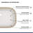 22"x15.3" Undermount Ceramic Bathroom Sink with Overflow Hole Under Counter Rectangle Porcelain Single Basin Lavatory Sink