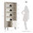 71" Tall Bookshelf With Storage Cabinet-800761288