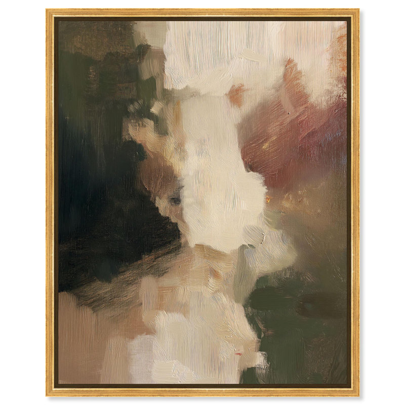 «Mist and Memory I Boho», reproduction d'art sur toile par Art Remedy, H 16 po x l 20 po, Cadre blanc