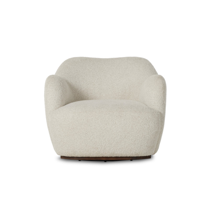 Alaska Upholstered Club Chair, Sheldon Ivory Polyester Blend