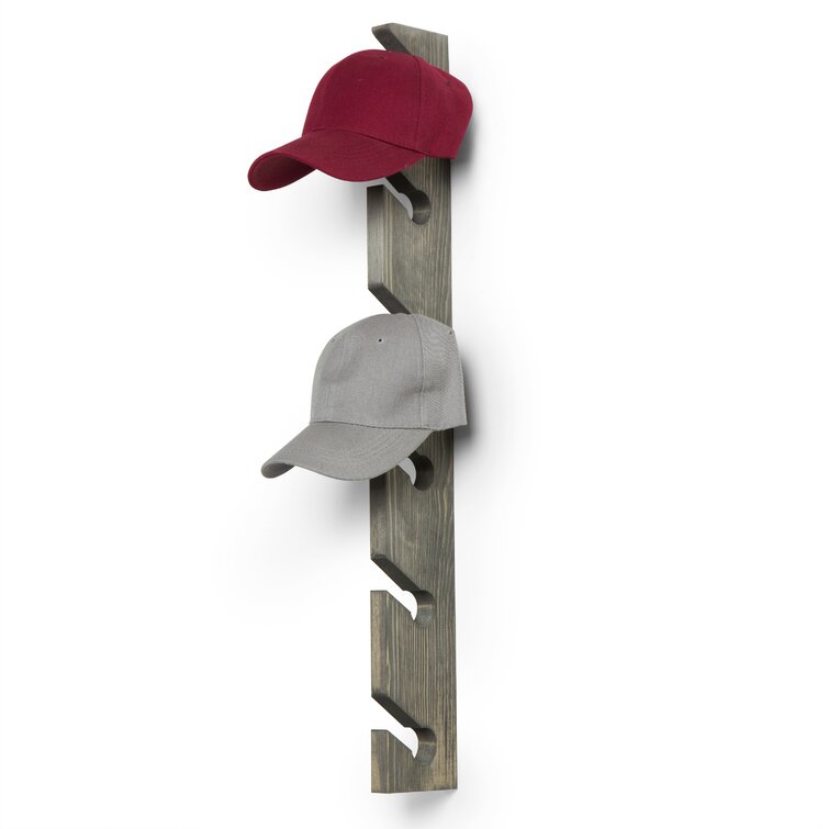 Lunar Solid Wood 6 - Hook Wall Mounted Hat Rack