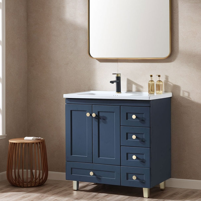 Meuble-lavabo simple 32 po avec plateau en céramique