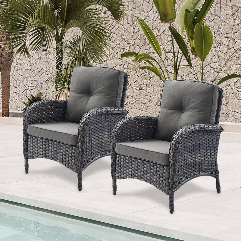 Gaetanino Outdoor Lounge Chair, Brown/Gray