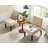Accent Chair with Round Wood Table-100566108