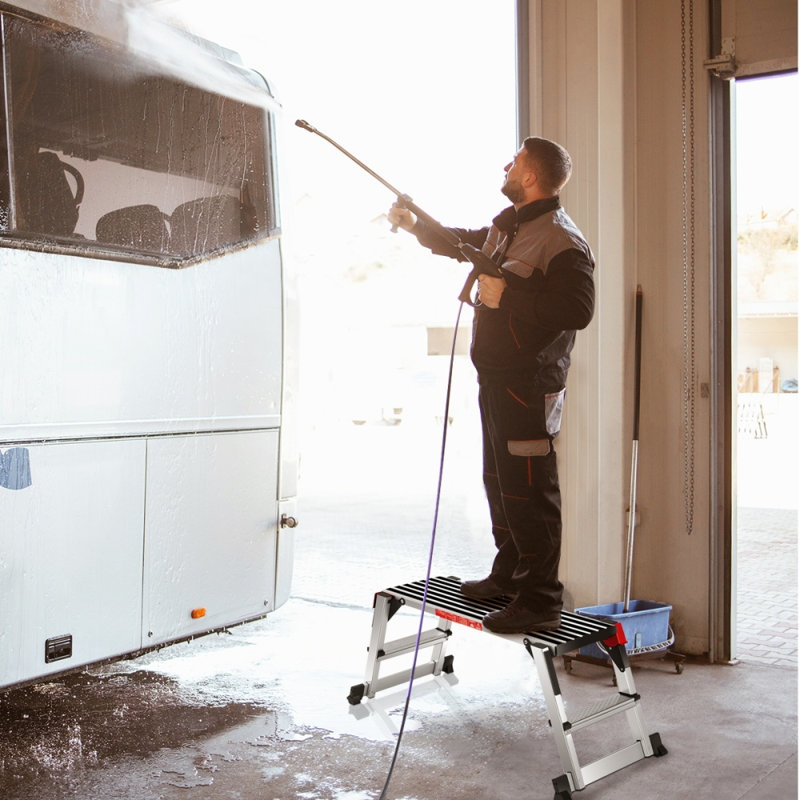 Escabeau pliant en aluminium de 150 kg, antidérapant et portable