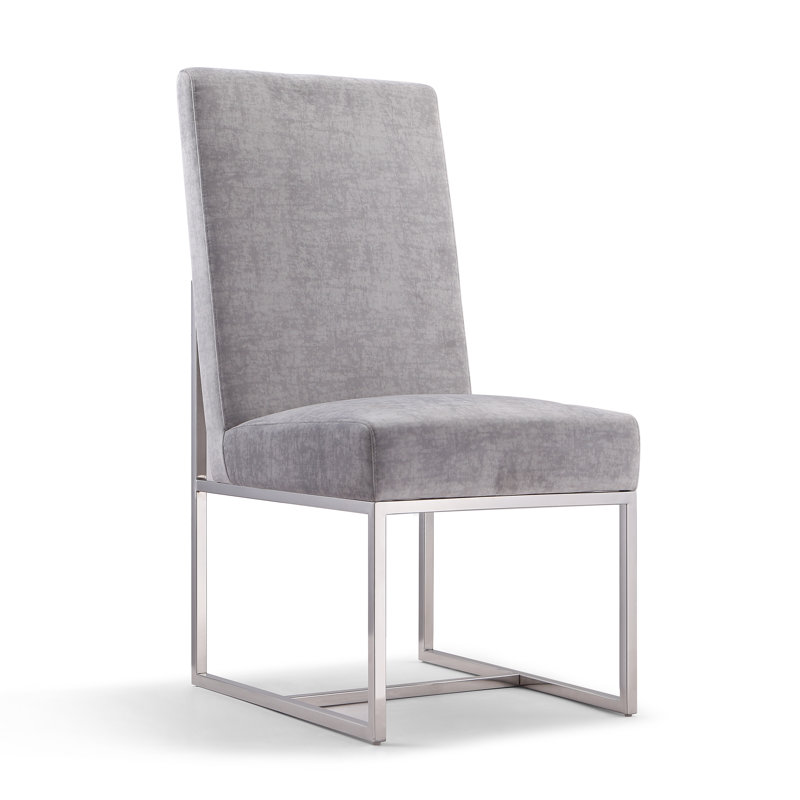 Dalpat Velvet Side Chair, 1, Gray