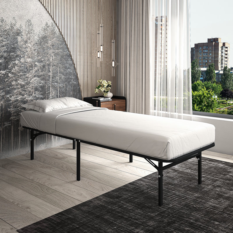 Noise Smartbase Foldable Metal Platform Bed Frame Foundation/Basics, Solid Premium Steel Mesh Base, Single (3')
