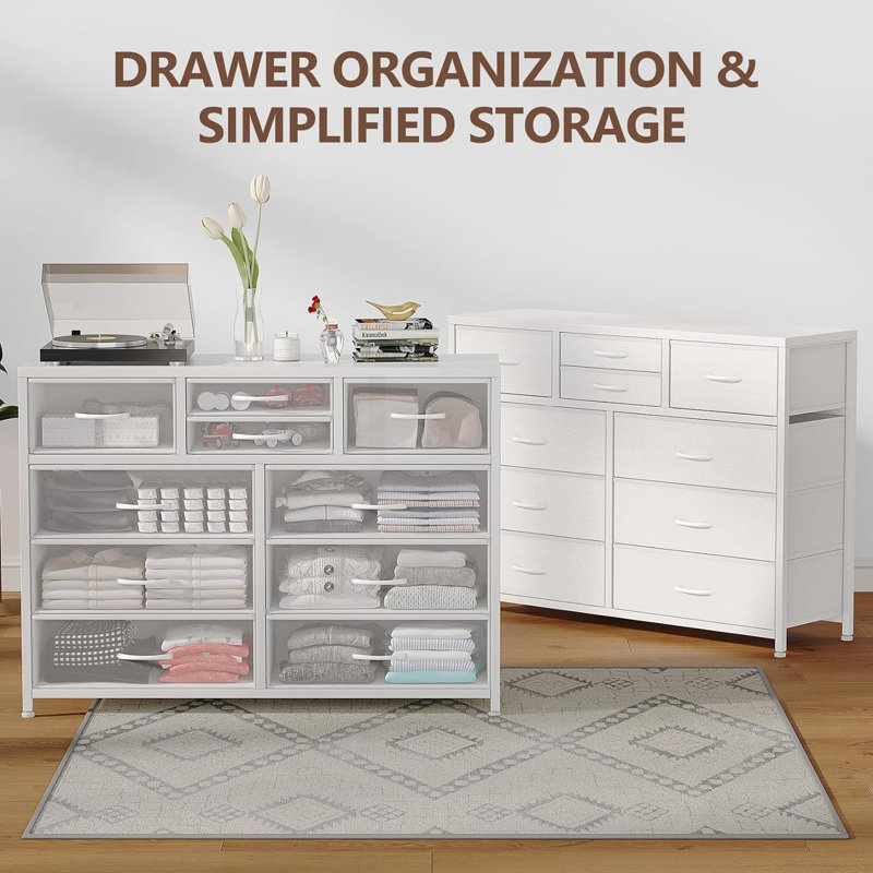 Sternberg 45.3'' Wide 10 -Drawer File Cabinet, White