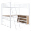 Lit mezzanine en métal avec 3 couches de tablettes et bureau en L-2110880489-2110880502