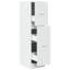  Armoire d'apothicaire en bois d'ingénierie blanc 11,8 x 16,1 x 46,5 po