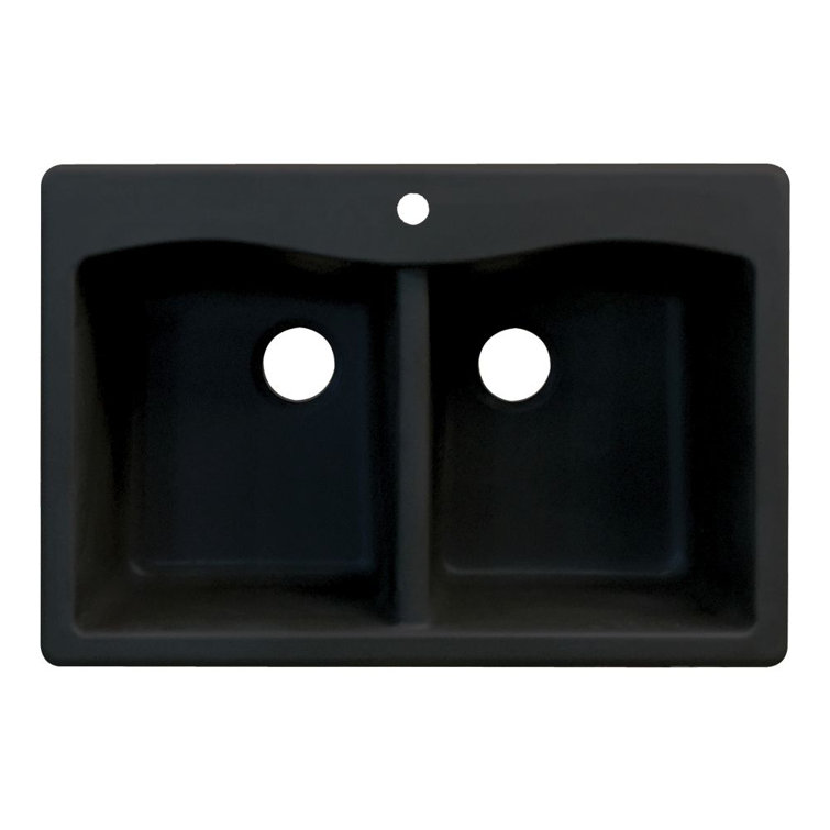 Aversa 33'' L Drop-In Double Bowl Kitchen Sink
