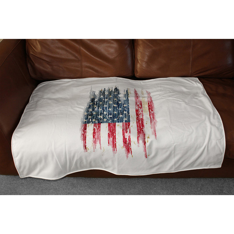 Couverture drapeau American grunge, 50 po x 60 po