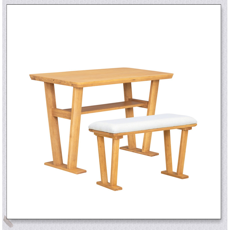 Table de salle à manger en bois massif Farmhouse Modern