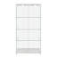 Modern Glass Display Cabinet With LED Lights, Quick-Assembly Antique Cabinet, Tempered Glass Bookshelf, 2-Door 4-Shelf-2130900648