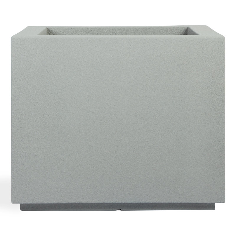 Milan Polymer Planter Box, Concrete Gray