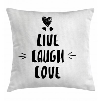 Live Laugh Love Indoor / Outdoor 28"" Throw Pillow Cover -  Ambesonne, min_35826_28x28