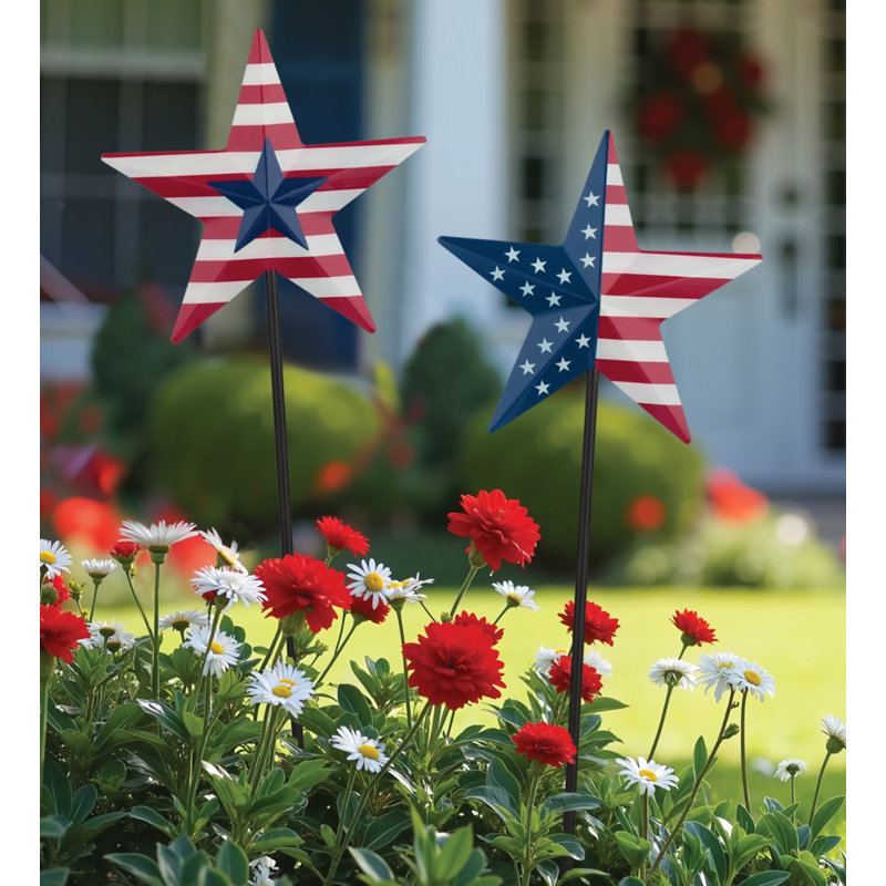 Ensemble de jeu de jardin en piquet 21 pouces Americana Festive Heritage, Star
