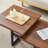 Perfectly Integrating Modern And Scandinavian Styles-Dark Walnut Double-Deck Coffee Table, Dimensions 45.2*23.62*17.91.