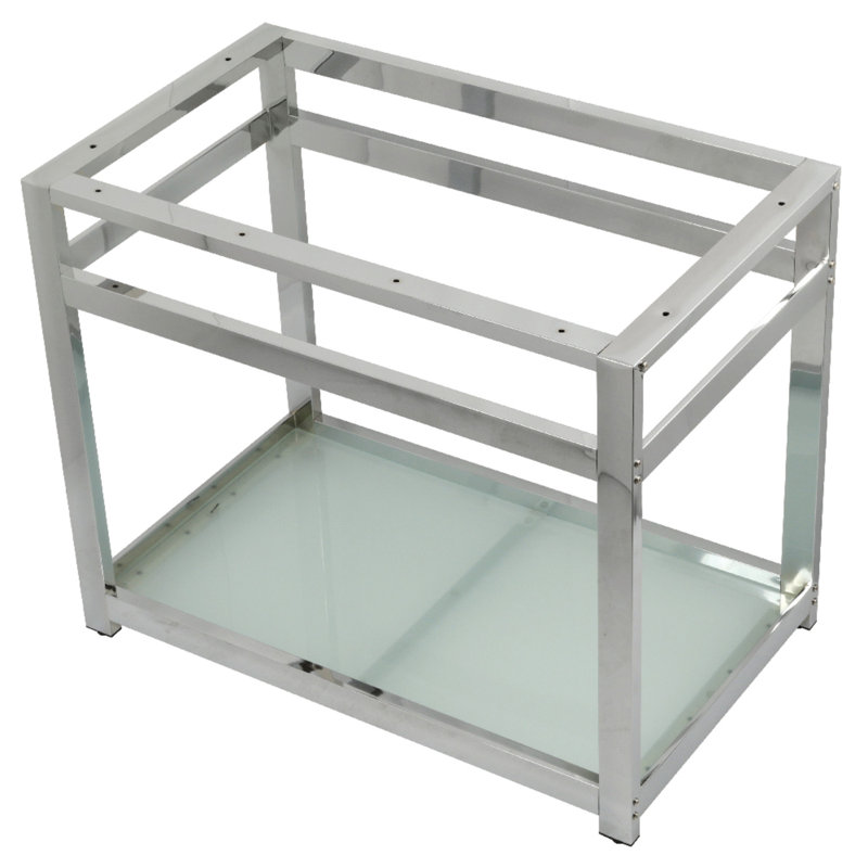 Base de meuble-lavabo de salle de bain simple 37" seulement Kingston Commercial, Chrome poli