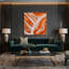 Abstrait art fluide sur toile brune 53-89798139