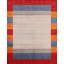 Tapis indien en laine fait à la main de style Gabbeh 6 x 8