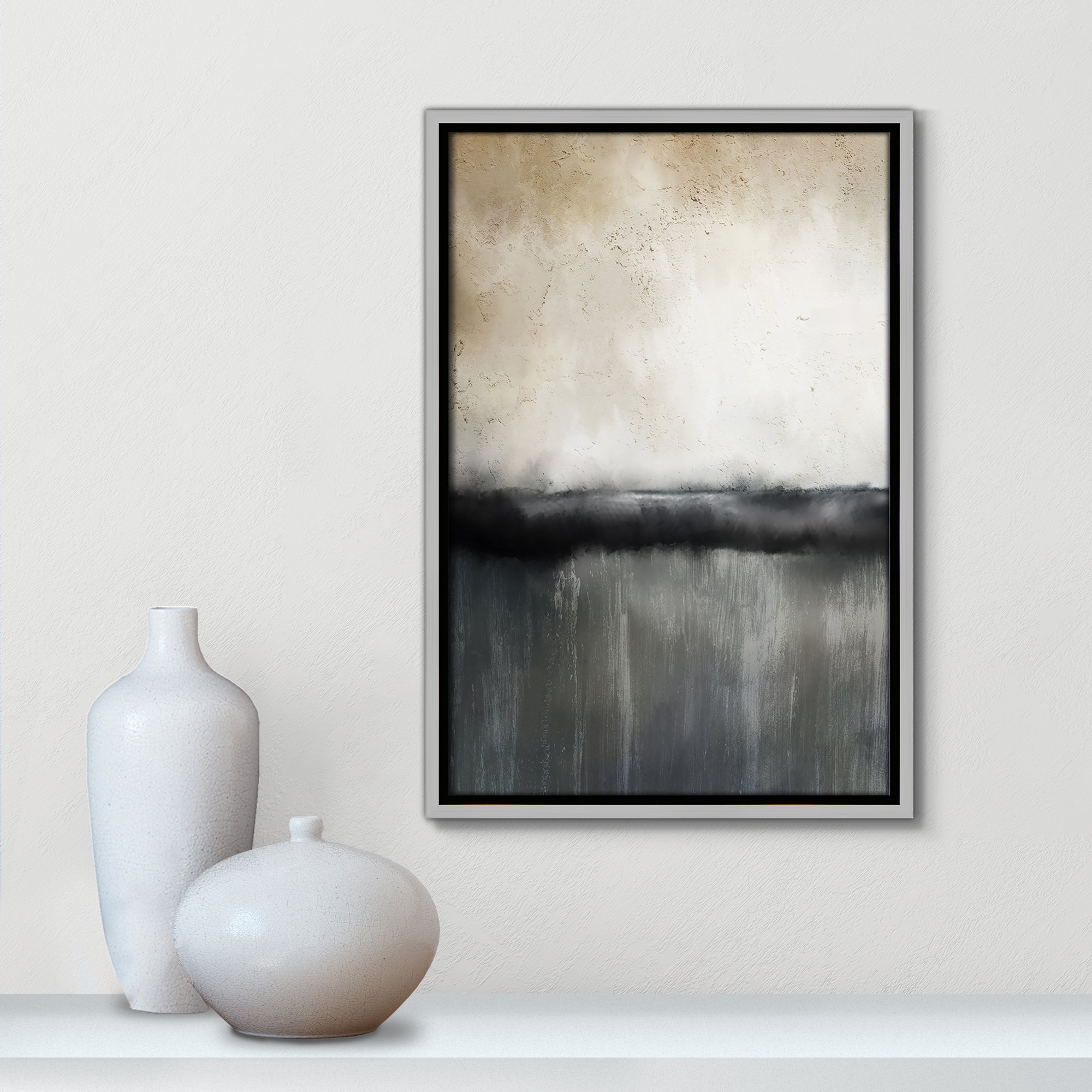 Sunset by Kimberly Allen Print, 19.5" H x 13.5" W, Silver, Picture Framed Canvas