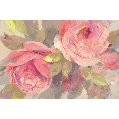 June Roses II 1 Piece Wrapped Canvas Painting