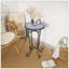 Table d'appoint de patio, bleu et noir