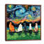 Starry Cats by Aja Trier - Floater Frame Painting on Canvas-1873001652-1873001641