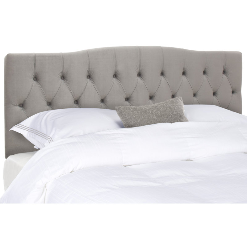 Nicastro Upholstered Panel Headboard, Polyester Pewter, King
