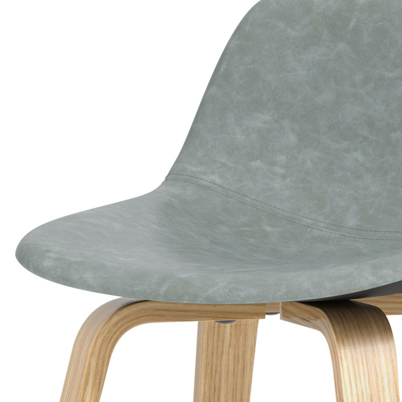 Tabouret à hauteur de comptoir / de bar Bentwood (ensemble de 2), Siège gris / cadre naturel