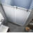 Langham XL 68 - 72" W x 80" H Sliding Frameless Shower Door with Frosted Glass-53048310