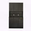 Armoire de cuisine 70,87 "de haut avec 6 portes, 1 tablette ouverte et 1 tiroir - noir-1820552697